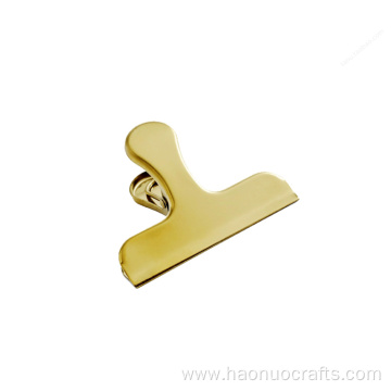 gold handle tail sealing clip handle metal folder